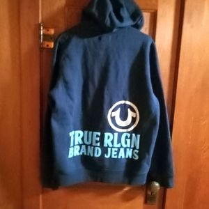 True religion dress blue medium hood nwt